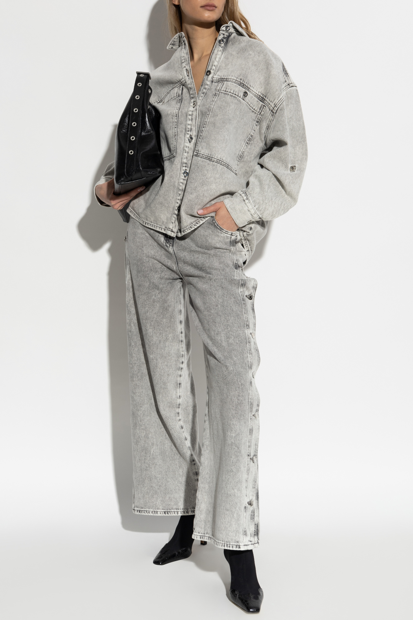 ボトムスその他 ICON DENIM Women Pants LEA GR1007 GREY Marilyn Straight Jeans Grey Waist-Match™ Denim | NYDJ